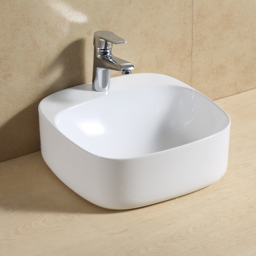 Biała Umywalka Nablatowa Ceramiczna C987 42/51cm - ZDJĘCIE NR 1