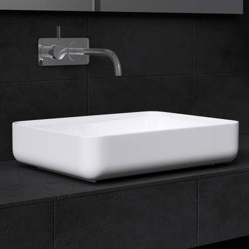 Umywalka nablatowa prostokątna ceramiczna C907 - zdjęcie nr 1
