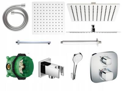 Zestaw PODTYNKOWY HANSGROHE Z DESZCZOWNICA-TERMOSTAT- 30x30cm