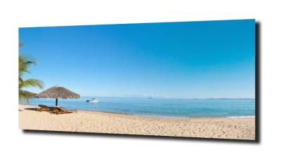 obraz na szkle Panorama na tropikalną plażę 