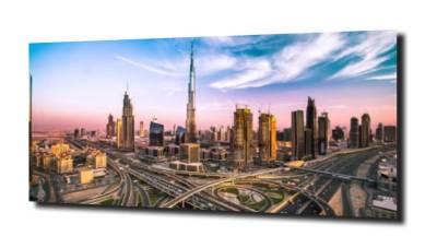 obraz na szkle Autostrady w centrum Dubaju 