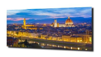 obraz na szkle Florencja wieczorową porą  