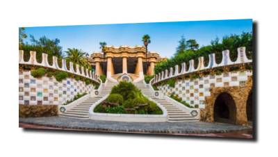 obraz na szkle, panel szklany Park Guell  