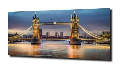 obraz na szkle Zachód słońca Tower Bridge 