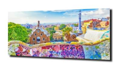 obraz na szkle, panel szklany Park Guell 