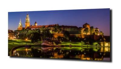 obraz na szkle Odbicie Wawelu w Wiśle  