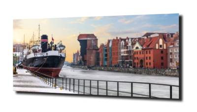 obraz na szkle Gdańsk zimową porą 
