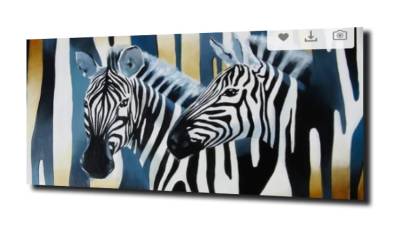 obraz na szkle Zebra kolory paski 