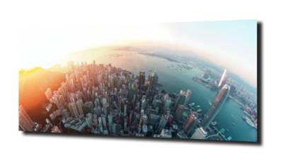obraz na szkle Globus- Hong Kong 