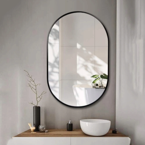 Lustro 120x70cm owalne w ramie-fot.1