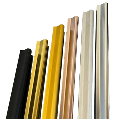 Próg aluminiowy do drzwi i kabin prysznicowych 1m (kolor do wyboru: polerowany/chrom, stal szcztokowana, czarny, złoty połysk, złoty mat, różowy)