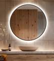 60cm Lustro Okrągłe LED Czarna Ramka LOFT.jpg
