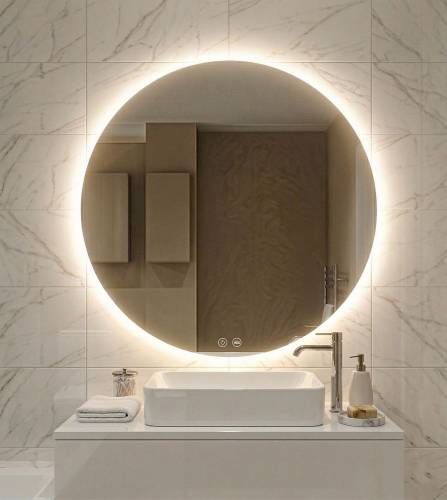 60-120cm Lustro Okrągłe LED - Luzzano Bez Ramki aranżacja nr 1.jpg